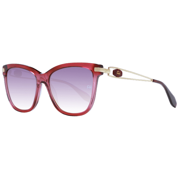 Ana Hickmann Schmetterling Sonnenbrille AH9270 54C02 in Rot – 45° Seitenansicht