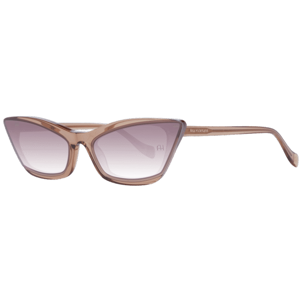 Ana Hickmann Katzenaugen Sonnenbrille AH9278 64T03 in Braun – 45° Seitenansicht
