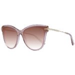 Ana Hickmann Schmetterling Sonnenbrille AH9283 62T02 in Rosa – 45° Seitenansicht