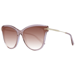 Ana Hickmann Schmetterling Sonnenbrille AH9283 62T02 in Rosa – 45° Seitenansicht
