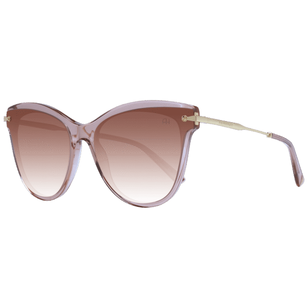 Ana Hickmann Schmetterling Sonnenbrille AH9283 62T02 in Rosa – 45° Seitenansicht