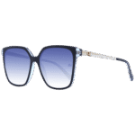 Ana Hickmann Quadrat Sonnenbrille AH9330 57H02 in Blau – 45° Seitenansicht