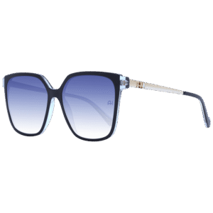 Ana Hickmann Quadrat Sonnenbrille AH9330 57H02 in Blau – 45° Seitenansicht