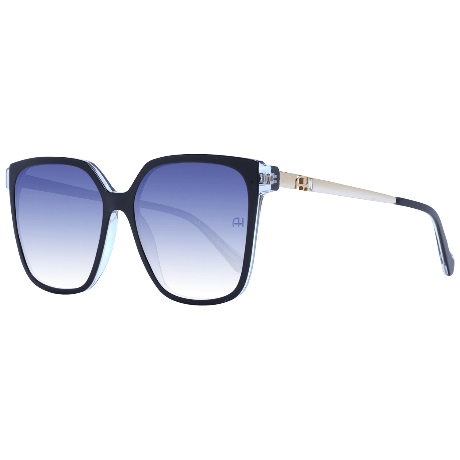Ana Hickmann Quadrat Sonnenbrille AH9330 57H02 in Blau – 45° Seitenansicht