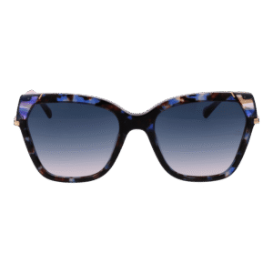 Ana Hickmann Sonnenbrille AH9338 55P02 – Frontansicht mit Azetat Rahmen und Blau Gläsern