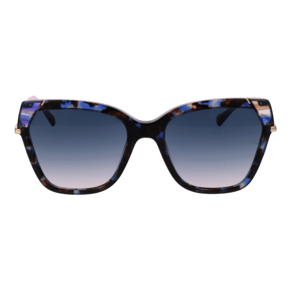 Ana Hickmann Sonnenbrille AH9338 55P02 – Frontansicht mit Azetat Rahmen und Blau Gläsern