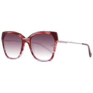 Ana Hickmann Quadrat Sonnenbrille AH9338 55P03 in Rot – 45° Seitenansicht