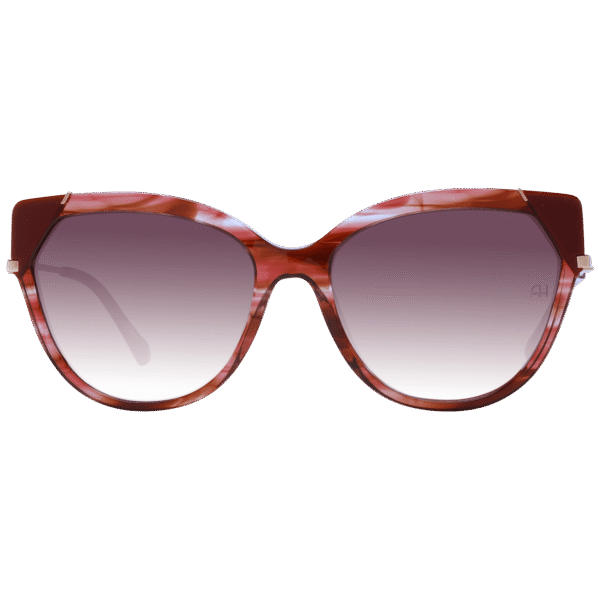 Ana Hickmann Sonnenbrille AH9339 56P03 – Frontansicht mit Azetat Rahmen und Burgunder Gläsern