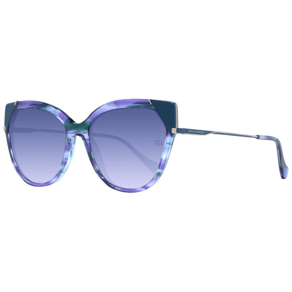 Ana Hickmann Katzenaugen Sonnenbrille AH9339 56P04 in Lila – 45° Seitenansicht