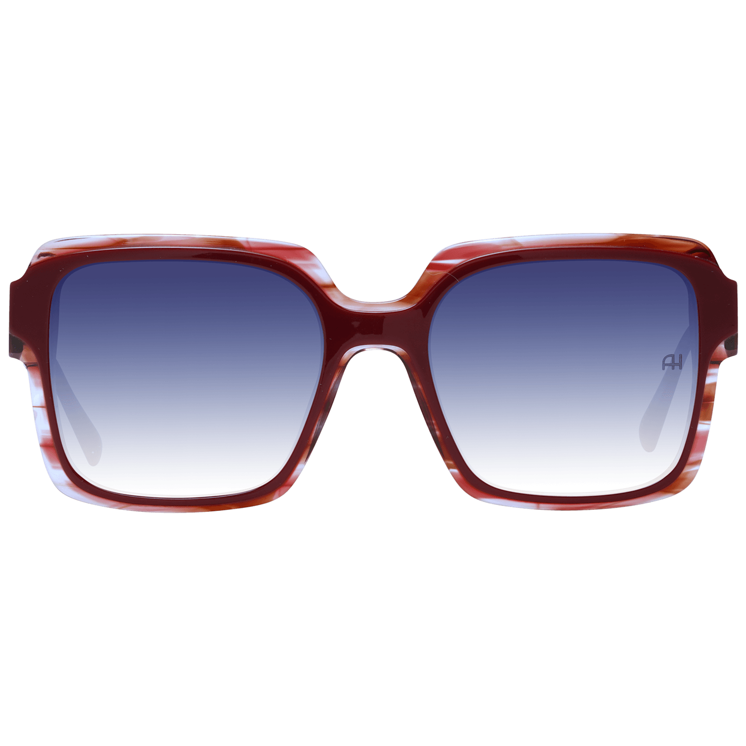 Ana Hickmann Sonnenbrille AH9343 53H03 – Frontansicht mit Azetat Rahmen und Blau Gläsern