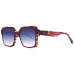 Ana Hickmann Quadrat Sonnenbrille AH9343 53H03 in Rot – 45° Seitenansicht