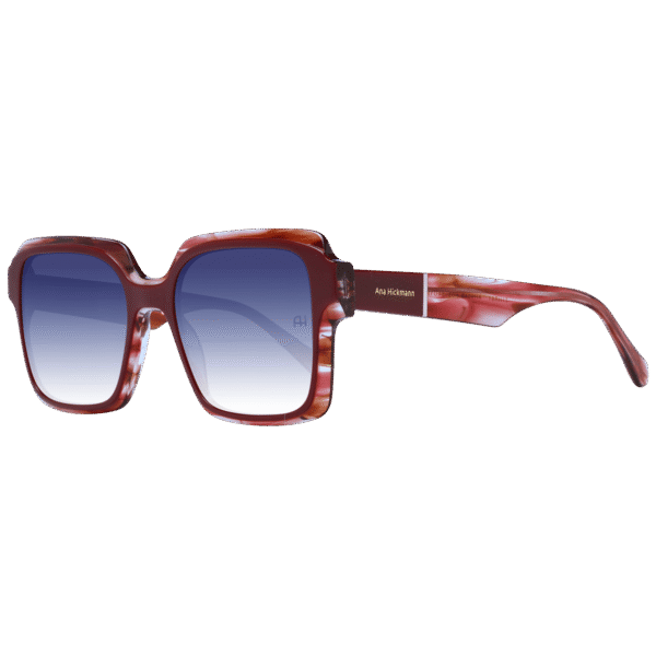 Ana Hickmann Quadrat Sonnenbrille AH9343 53H03 in Rot – 45° Seitenansicht