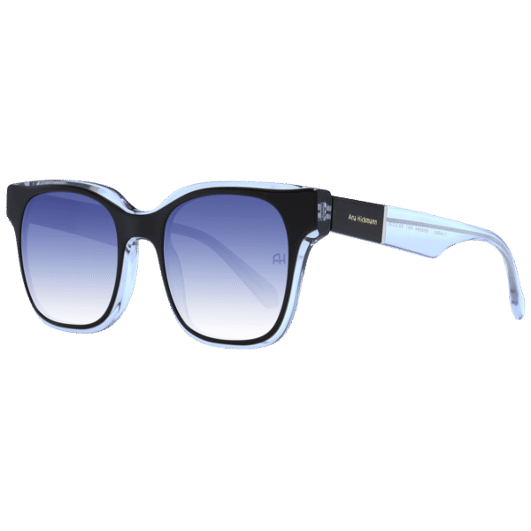 Ana Hickmann Sonnenbrille AH9344 53H01 – 45° Seitenansicht Ana Hickmann Quadrat Sonnenbrille AH9344 53H01 in Schwarz – 45° Seitenansicht