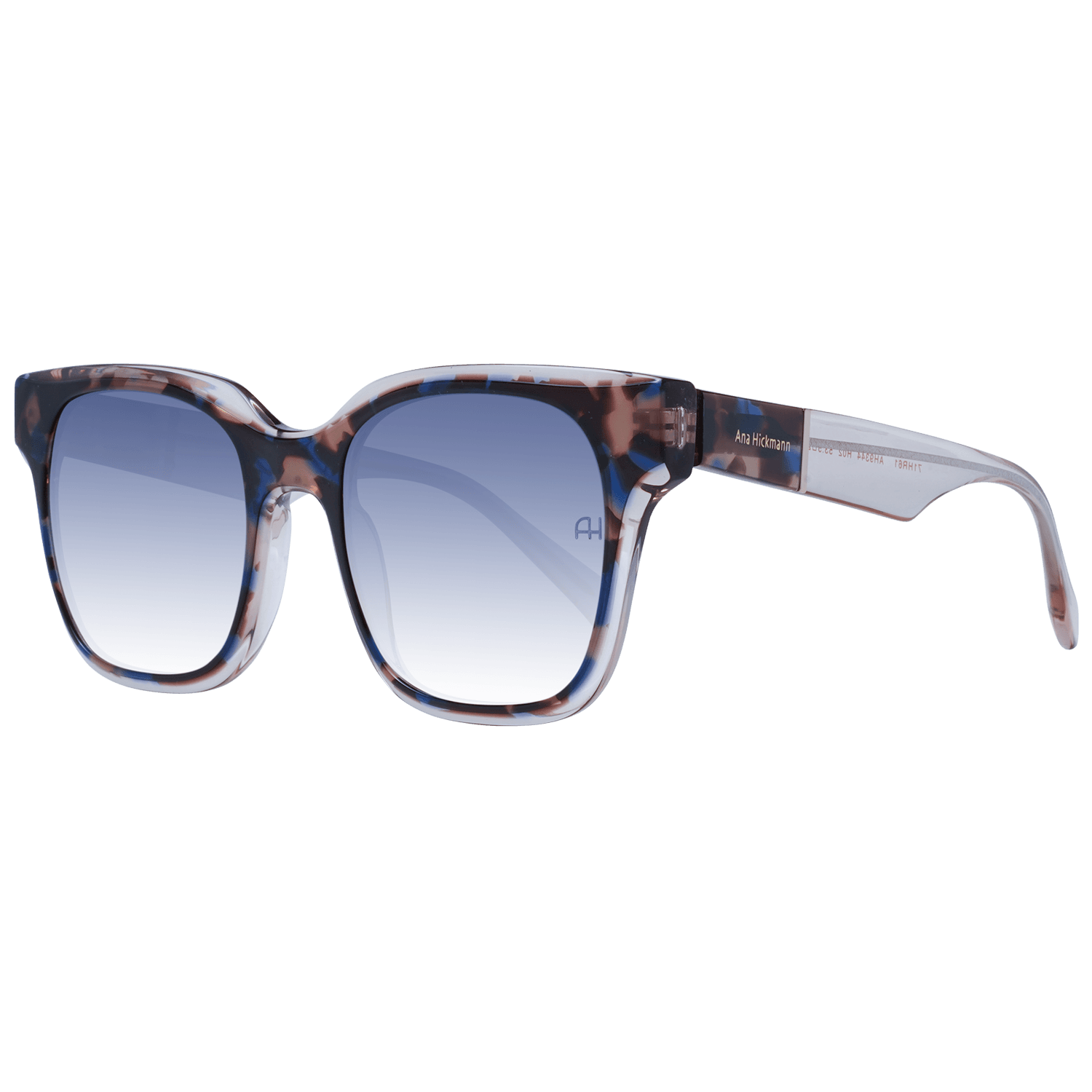 Ana Hickmann Quadrat Sonnenbrille AH9344 53H02 in Braun – 45° Seitenansicht