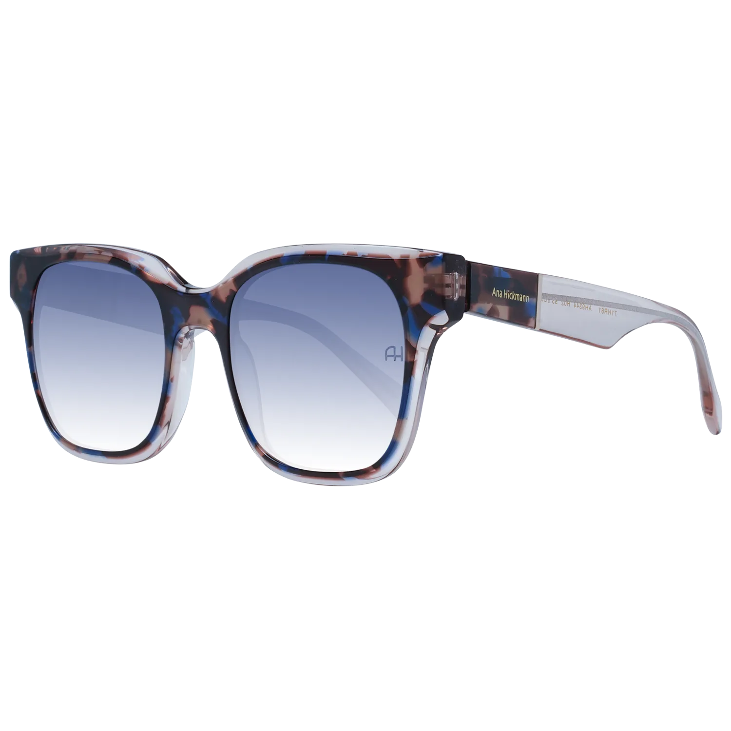 Ana Hickmann Quadrat Sonnenbrille AH9344 53H02 in Braun – 45° Seitenansicht