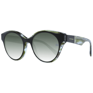 Ana Hickmann Rund Sonnenbrille AH9345 51H01 in Schwarz – 45° Seitenansicht