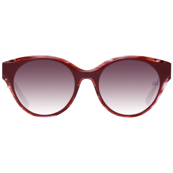 Ana Hickmann Sonnenbrille AH9345 51H03 – Frontansicht mit Azetat Rahmen und Rot Gläsern