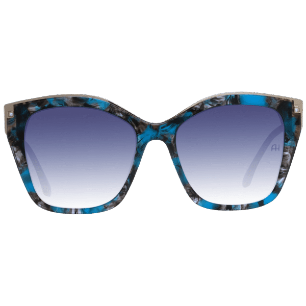 Ana Hickmann Sonnenbrille AH9346 55G22 – Frontansicht mit Azetat Rahmen und Blau Gläsern