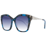 Ana Hickmann Schmetterling Sonnenbrille AH9346 55G22 in Blau – 45° Seitenansicht