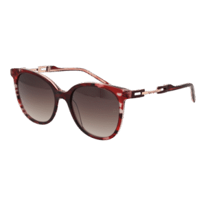 Ana Hickmann Schmetterling Sonnenbrille AH9347 53C02 in Rot – 45° Seitenansicht
