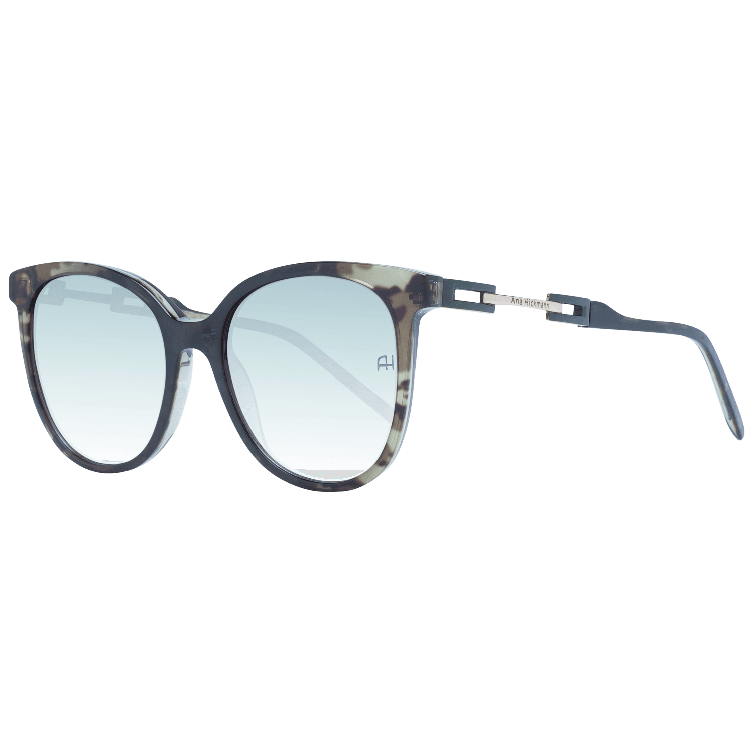 Ana Hickmann Schmetterling Sonnenbrille AH9347 53C03 in Grün – 45° Seitenansicht