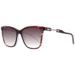 Ana Hickmann Schmetterling Sonnenbrille AH9348 55C02 in Rot – 45° Seitenansicht