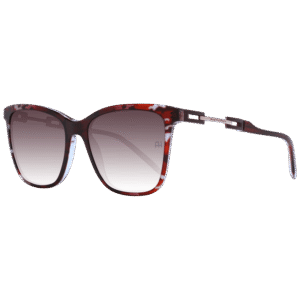 Ana Hickmann Schmetterling Sonnenbrille AH9348 55C02 in Rot – 45° Seitenansicht