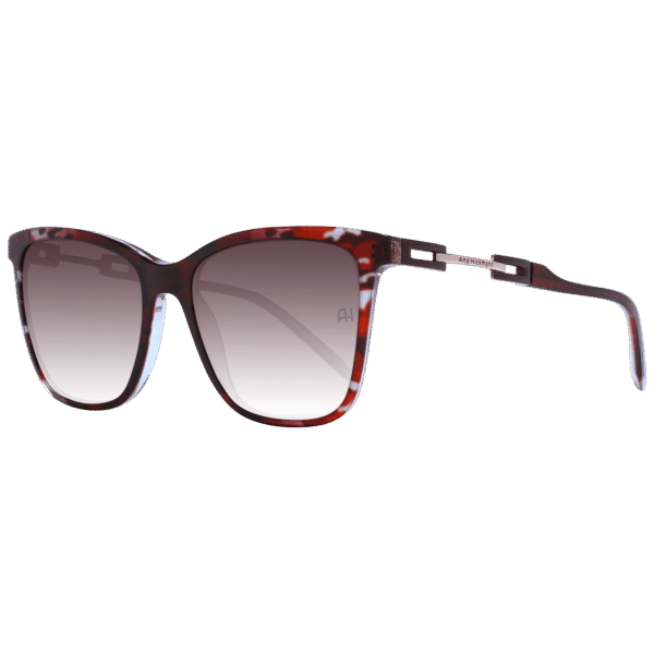 Ana Hickmann Sonnenbrille AH9348 55C02 – 45° Seitenansicht Ana Hickmann Schmetterling Sonnenbrille AH9348 55C02 in Rot – 45° Seitenansicht