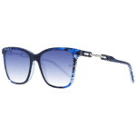 Ana Hickmann Quadrat Sonnenbrille AH9348 55C03 in Blau – 45° Seitenansicht