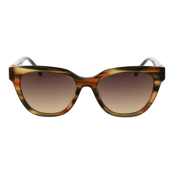 Ana Hickmann Sonnenbrille AH9356 53E02 – Frontansicht mit Azetat Rahmen und Braun Gläsern