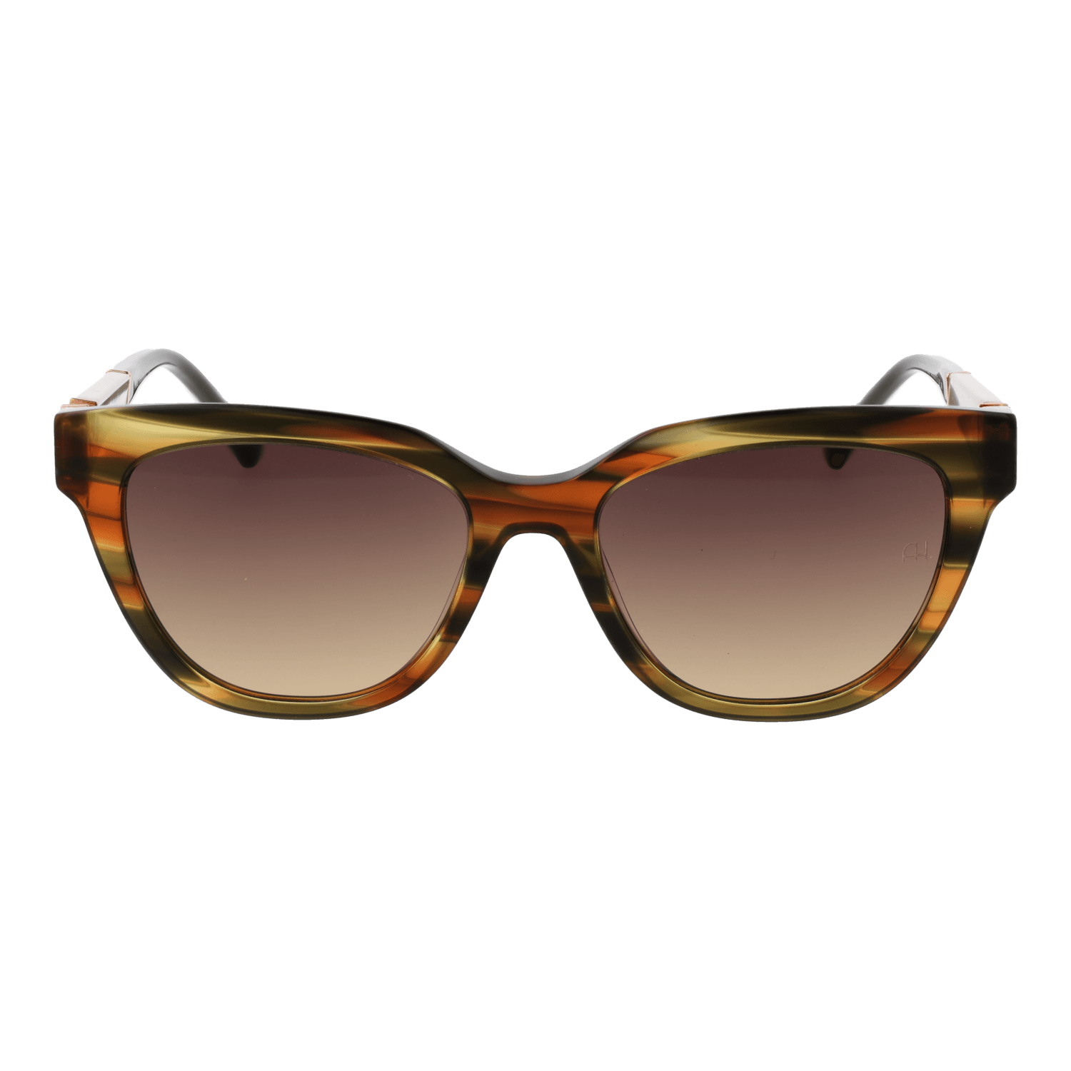 Ana Hickmann Sonnenbrille AH9356 53E02 – Frontansicht mit Azetat Rahmen und Braun Gläsern