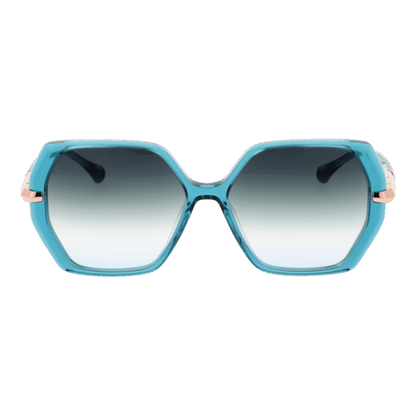 Ana Hickmann Sonnenbrille AH9363 56T01 – Frontansicht mit Azetat Rahmen und Grün Gläsern