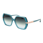 Ana Hickmann Geometric Sonnenbrille AH9363 56T01 in Türkis – 45° Seitenansicht