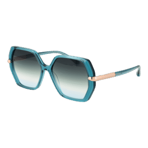 Ana Hickmann Geometric Sonnenbrille AH9363 56T01 in Türkis – 45° Seitenansicht