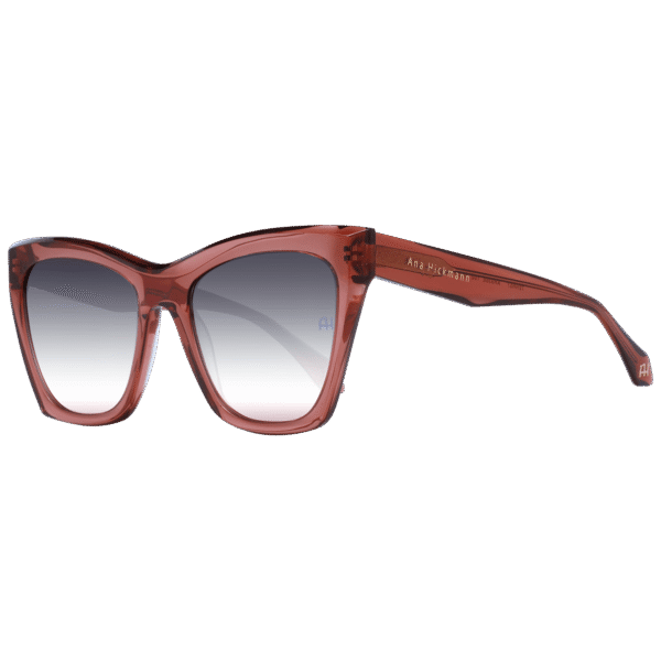 Ana Hickmann Schmetterling Sonnenbrille AH9366 54T02 in Rosa – 45° Seitenansicht