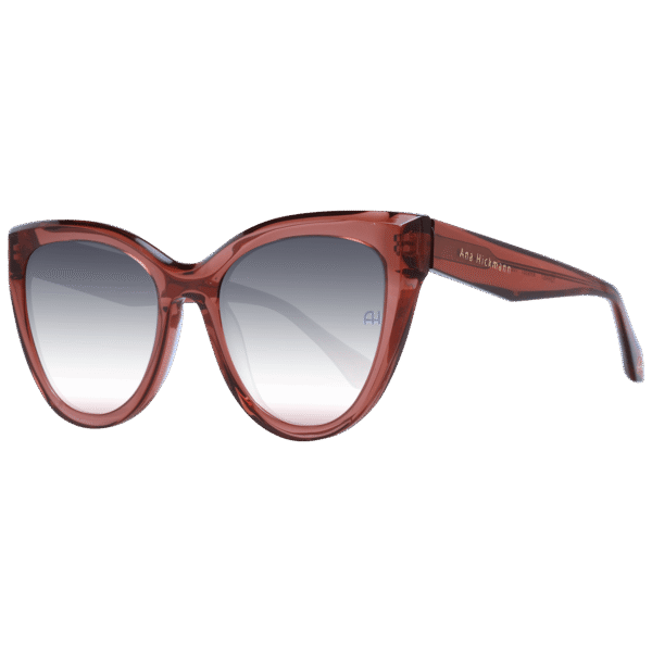Ana Hickmann Katzenaugen Sonnenbrille AH9367 53T02 in Rot – 45° Seitenansicht