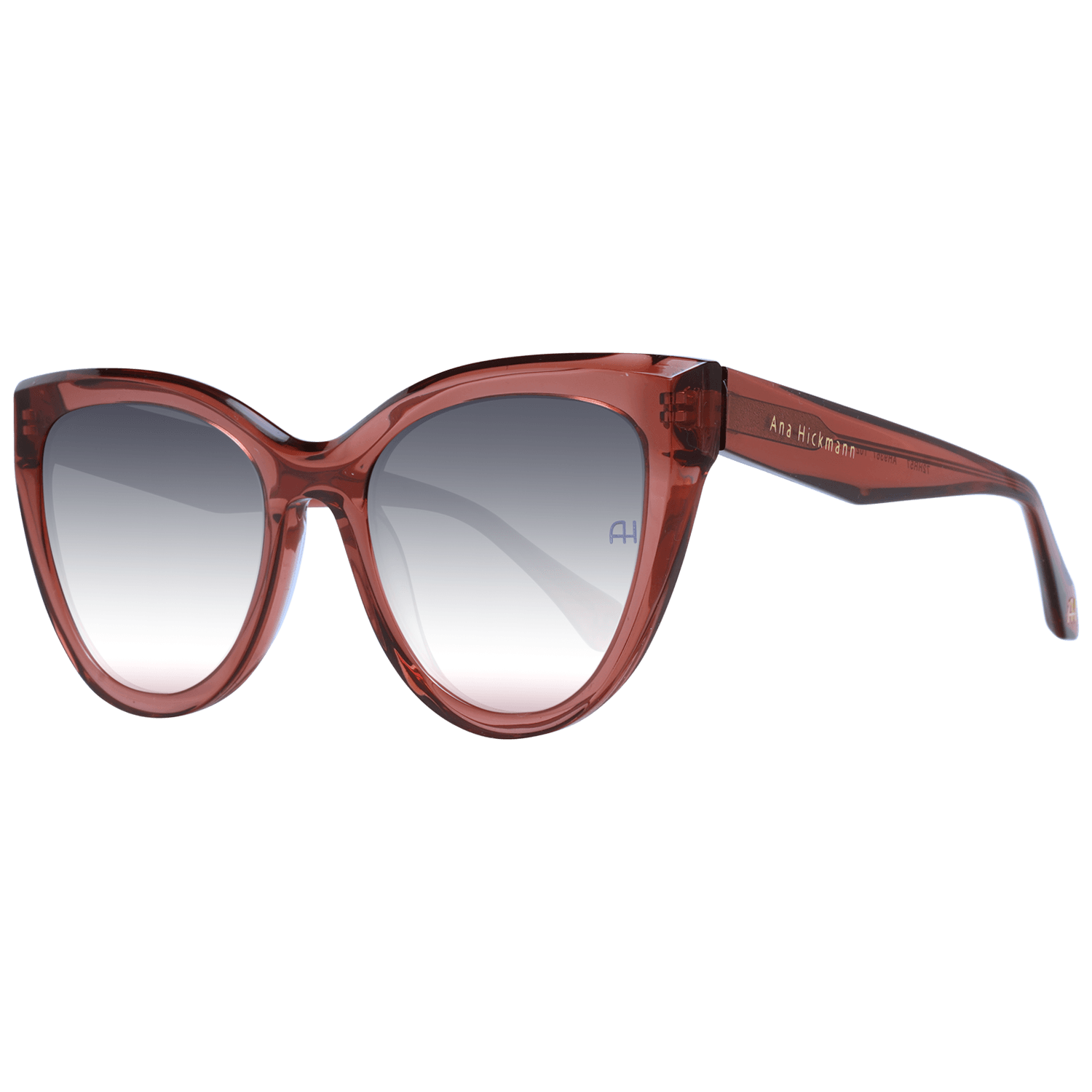 Ana Hickmann Katzenaugen Sonnenbrille AH9367 53T02 in Rot – 45° Seitenansicht