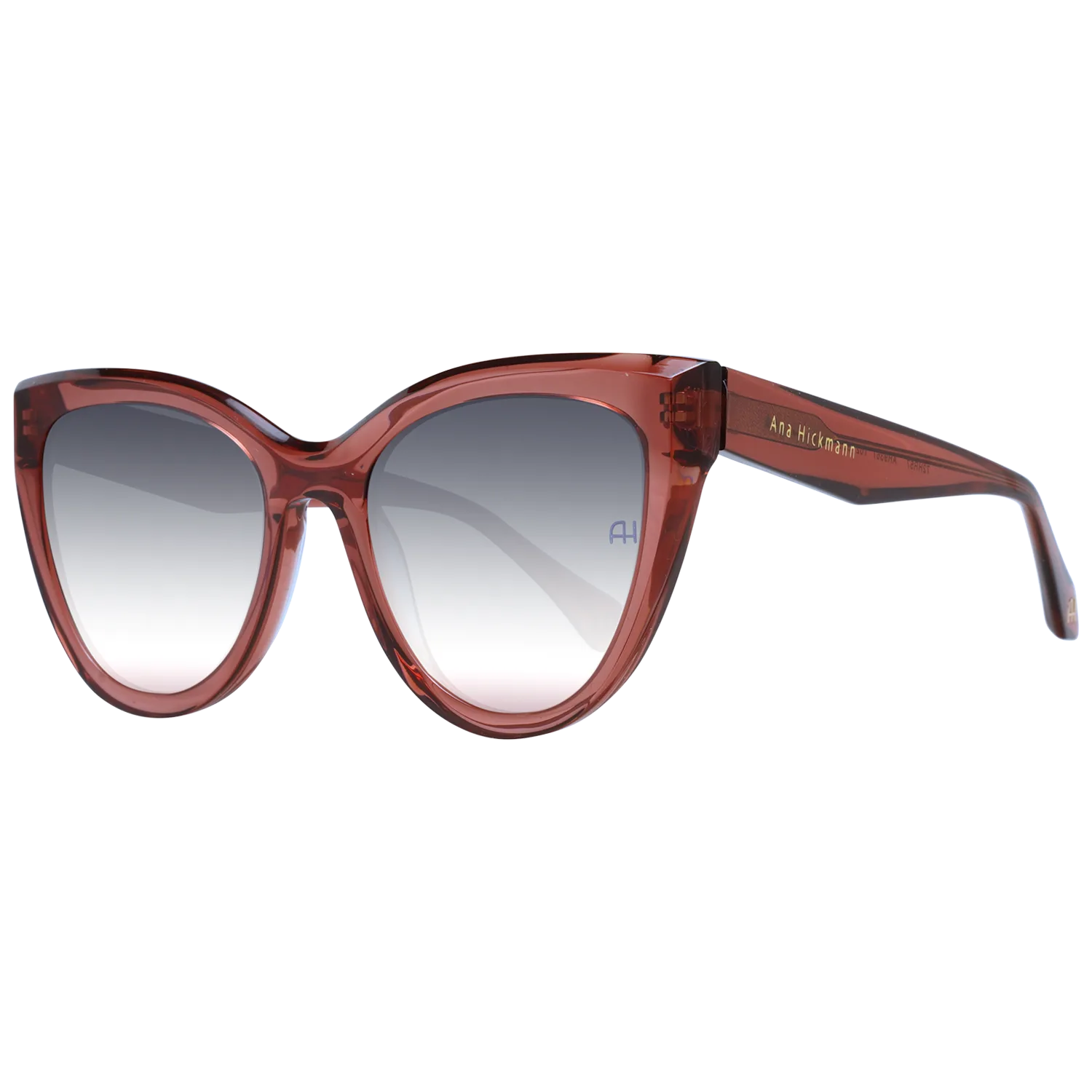 Ana Hickmann Katzenaugen Sonnenbrille AH9367 53T02 in Rot – 45° Seitenansicht