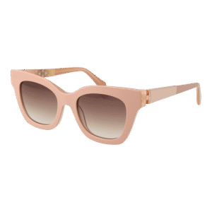 Ana Hickmann Katzenaugen Sonnenbrille AH9373 52H03 in Rosa – 45° Seitenansicht