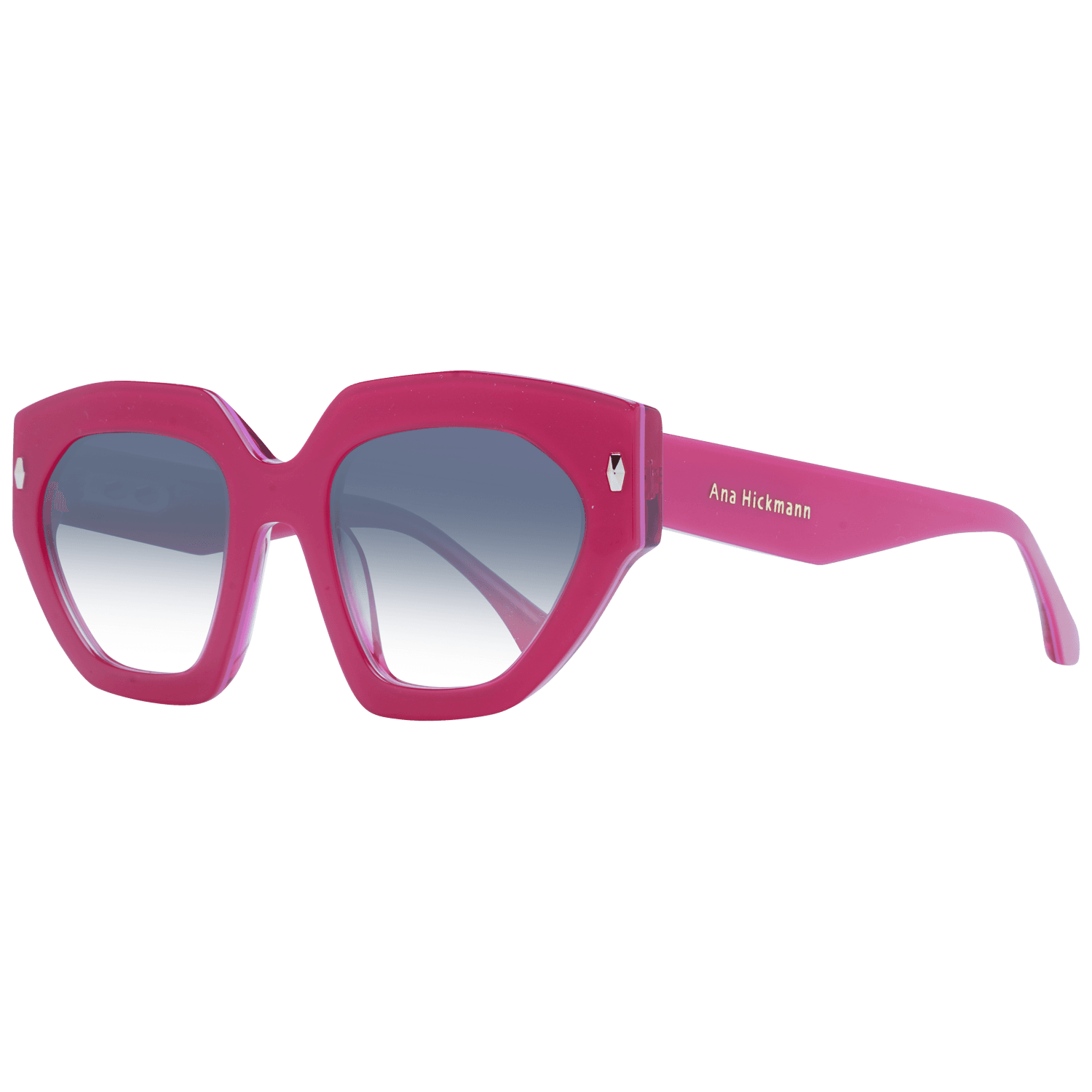 Ana Hickmann Katzenaugen Sonnenbrille AH9376 53H01 in Rosa – 45° Seitenansicht