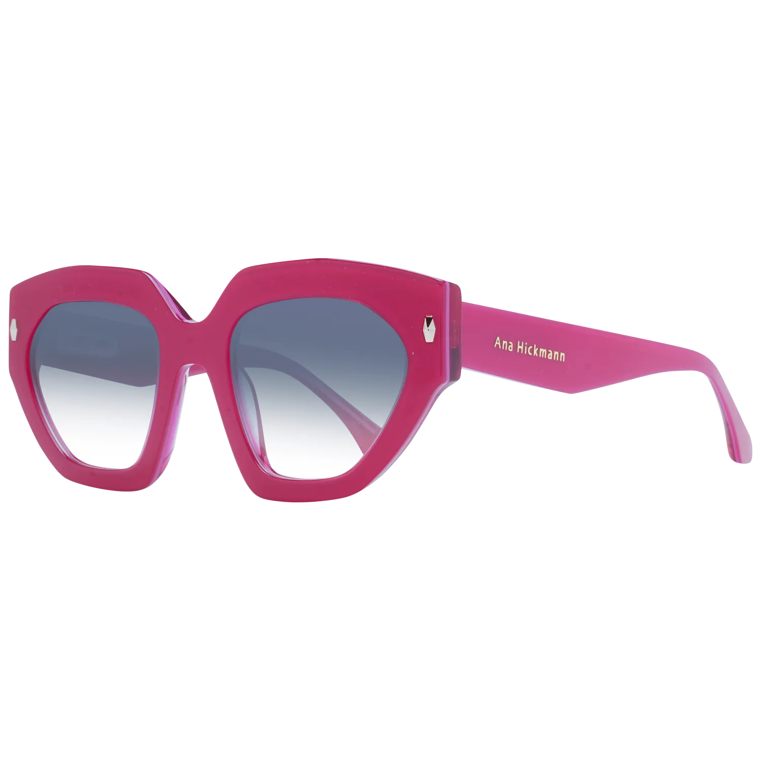Ana Hickmann Katzenaugen Sonnenbrille AH9376 53H01 in Rosa – 45° Seitenansicht
