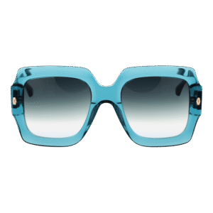 Ana Hickmann Sonnenbrille AH9377 54T01 – Frontansicht mit Azetat Rahmen und Grün Gläsern