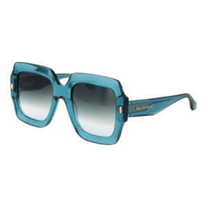Ana Hickmann Quadrat Sonnenbrille AH9377 54T01 in Türkis – 45° Seitenansicht