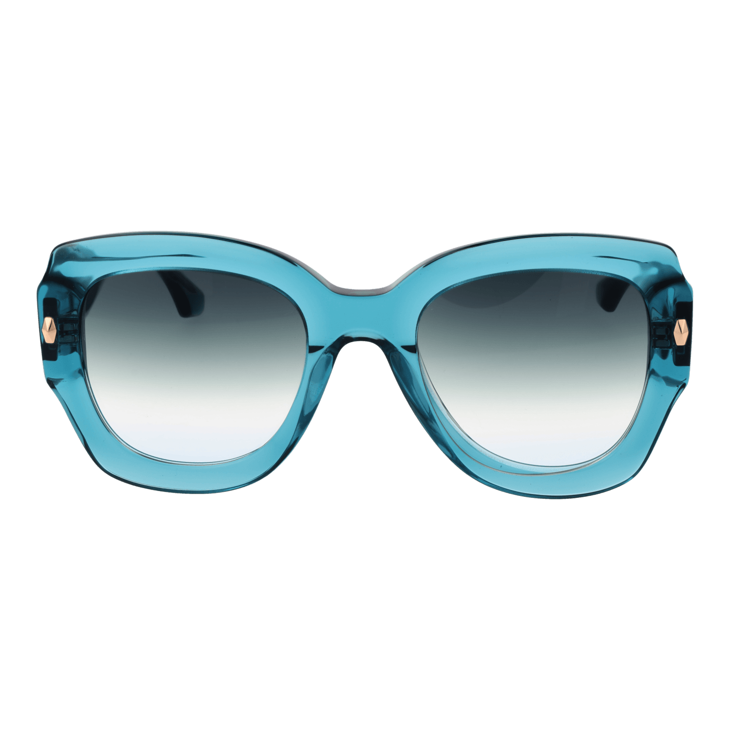 Ana Hickmann Sonnenbrille AH9380 52T01 – Frontansicht mit Azetat Rahmen und Grün Gläsern