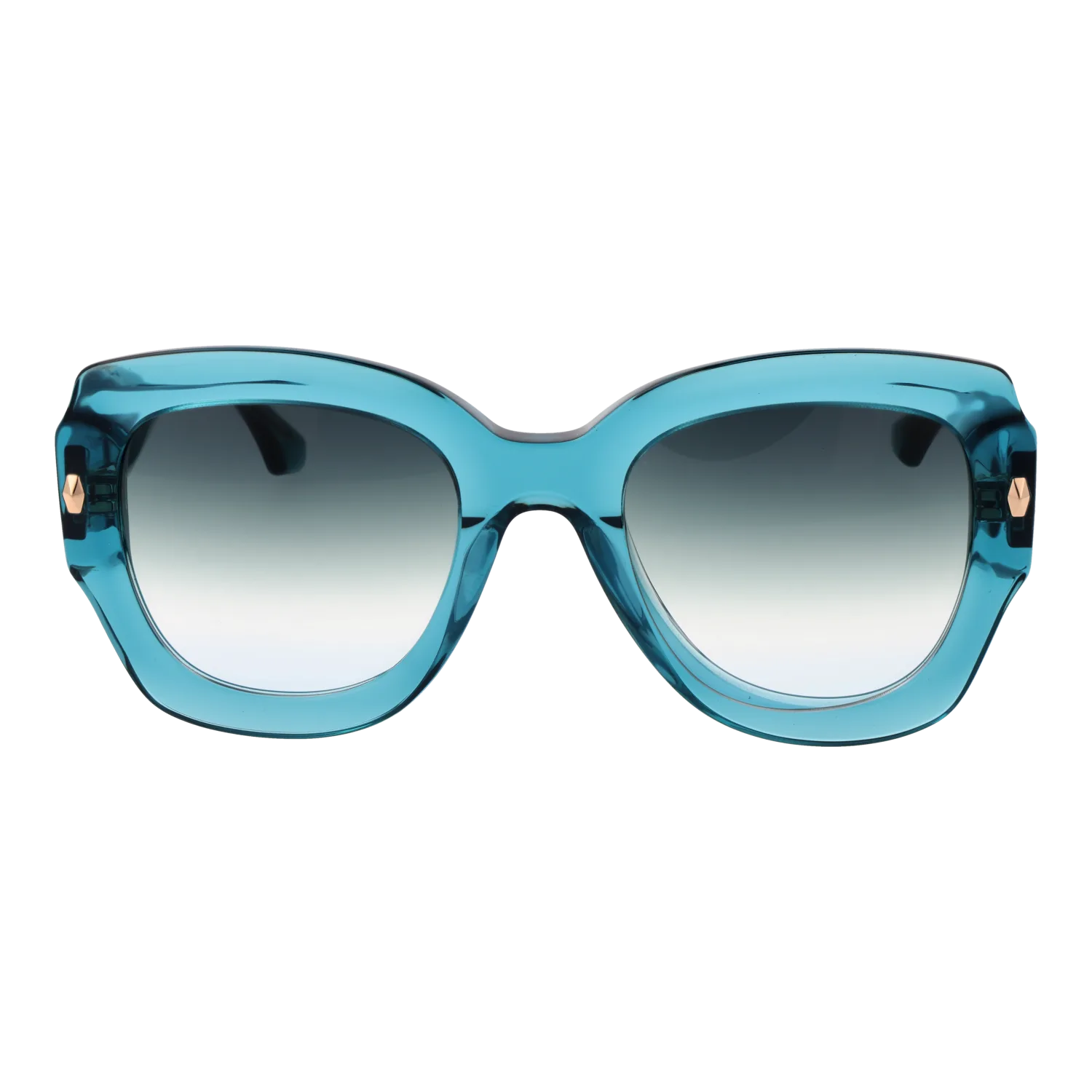Ana Hickmann Sonnenbrille AH9380 52T01 – Frontansicht mit Azetat Rahmen und Grün Gläsern