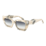 Ana Hickmann Katzenaugen Sonnenbrille AH9386 52G22 in Creme – 45° Seitenansicht