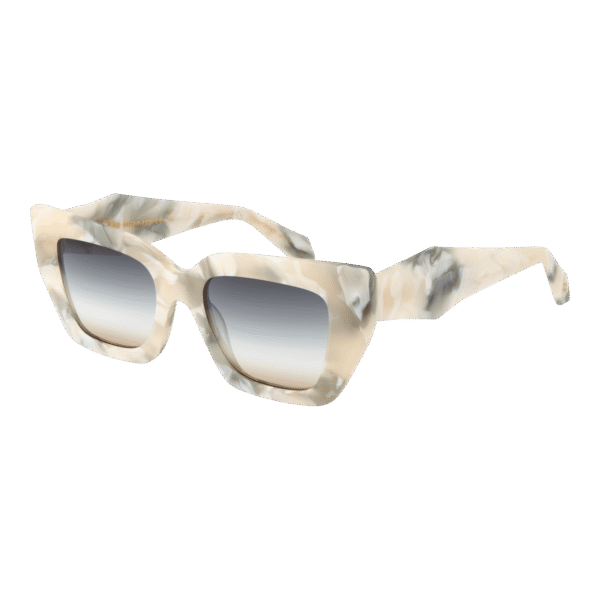 Ana Hickmann Sonnenbrille AH9386 52G22 – 45° Seitenansicht Ana Hickmann Katzenaugen Sonnenbrille AH9386 52G22 in Creme – 45° Seitenansicht