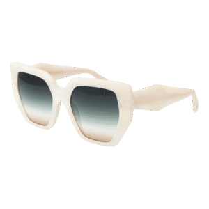 Ana Hickmann Schmetterling Sonnenbrille AH9387 55E01 in Perle – 45° Seitenansicht
