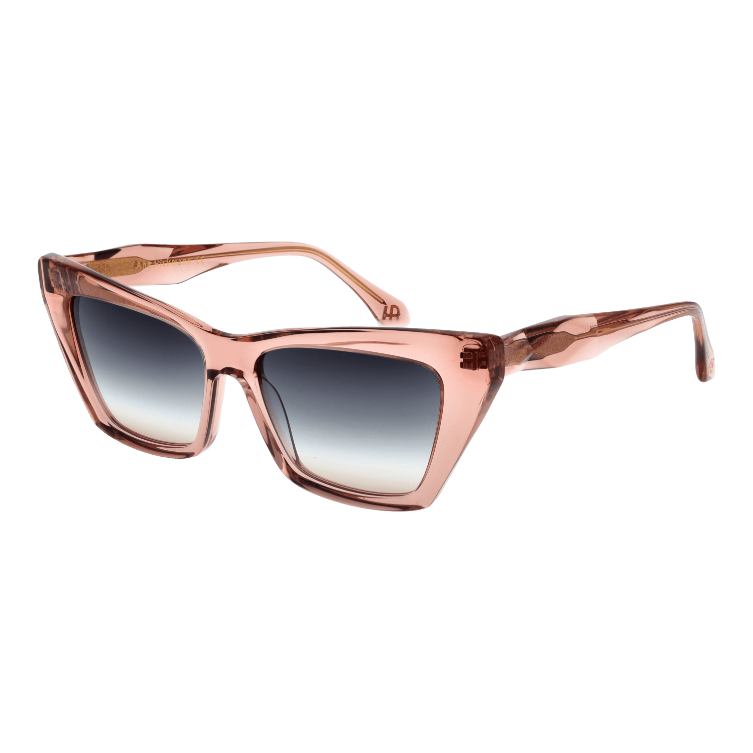 Ana Hickmann Katzenaugen Sonnenbrille AH9390 54T02 in Rosa – 45° Seitenansicht