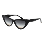 Ana Hickmann Katzenaugen Sonnenbrille AH9391 56A01 in Schwarz – 45° Seitenansicht